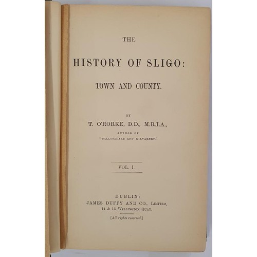 377 - History of Sligo Town and Country T. O'Rourke Vol 1-2 with Map