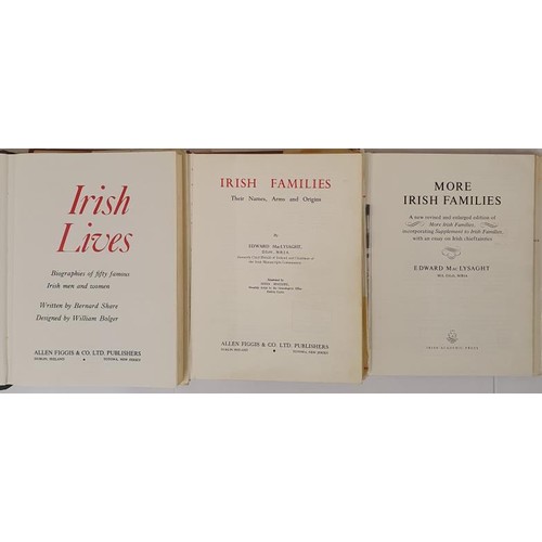 404 - Irish Interest: Irish Lives by Bernard Share and William Bolger plus 2 others (3) Ex Libris