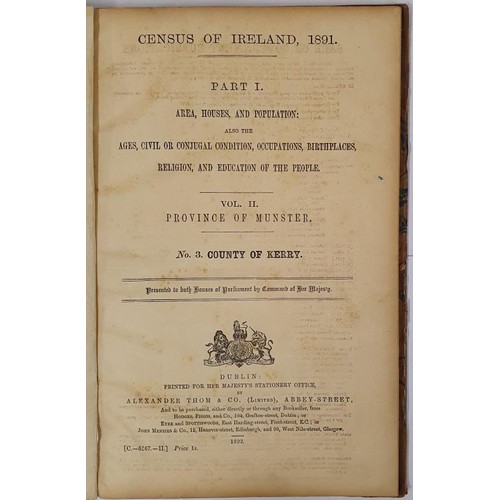 426 - Census of Ireland, 1891. County of Kerry, Province of Munster