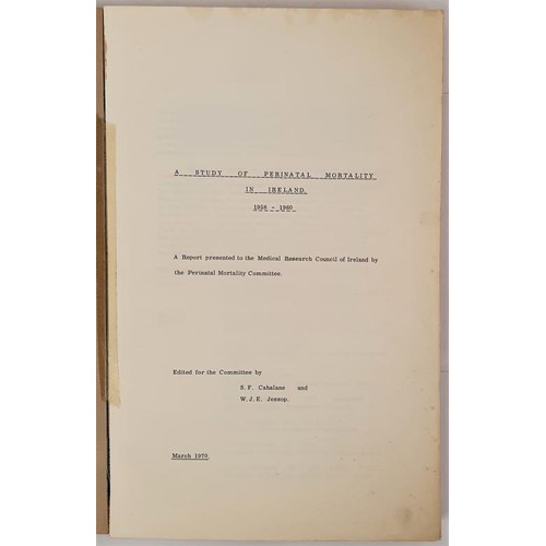 434 - A Study of Perintal Mortality in Ireland 1958-1960. A report presented to the Medical Research Counc... 