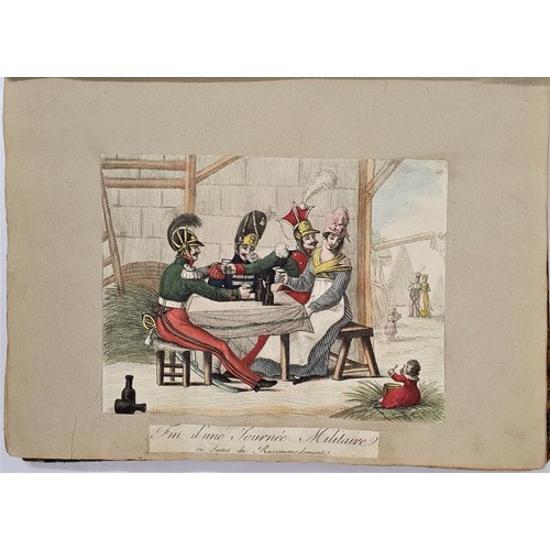 435 - Scrapbook Victorian era:Showing some humorous images with captions; Both in colour and black and whi... 