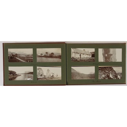 436 - Original photograph album with scarce photographs taken in Co. Kerry in 1906 including Waterville, P... 