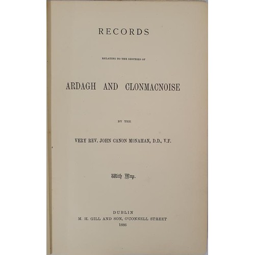 451 - [dedication from author] Records relating to Diocese of Ardagh and Clonmacnoise by Canon John Monaha... 