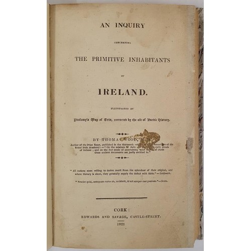 454 - An inquiry concerning the primitive inhabitants of Ireland. Illustrated by Ptolemy's copy map of Eri... 