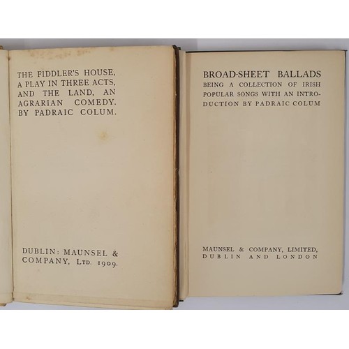 465 - The Fiddler's House, A Play in Three Acts, and The Land, An Agrarian Comedy Colum, Padraic Published... 
