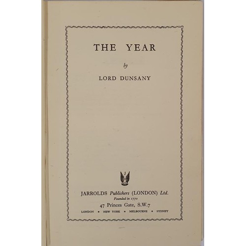 469 - Lord Dunsany. The Year. 1946. 1st Attractive d.j.