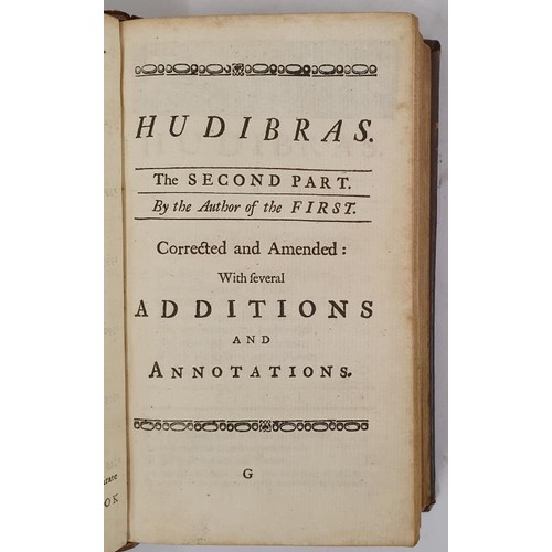 480 - Hudibras. In Three Parts. Written in the Time of the Late Wars Butler, Samuel Published by D. Midwin... 