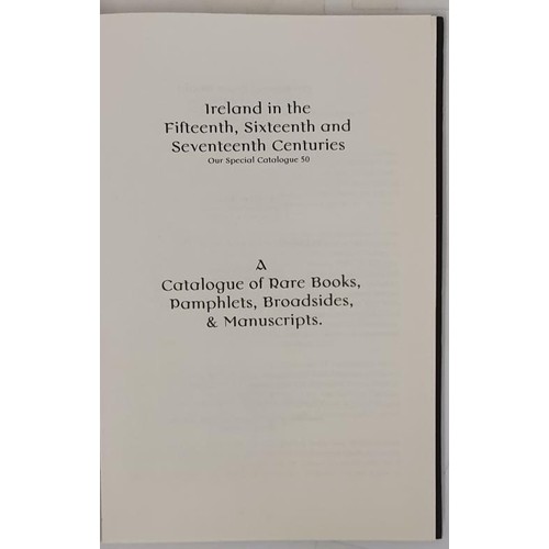 493 - De Búrca: Ireland in the Fifteenth, Sixteenth and Seventeenth Centuries, Special Catalogue 50... 