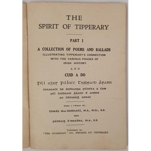 10 - The Spirit of Tipperary. Collection of Poems and Ballads and Filí agus Filiocht Tiobraid Aran... 