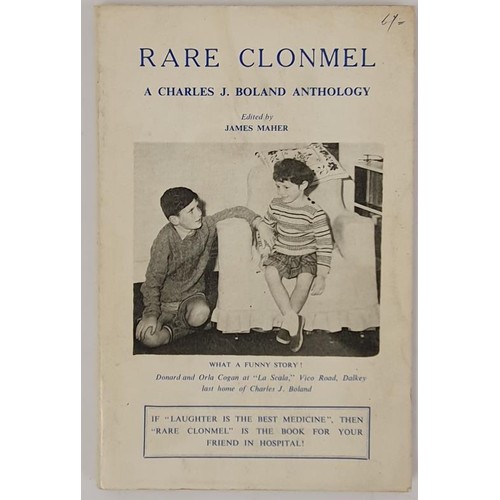 12 - Rare Clonmel a Charles J. Boland Anthology edited by James Maher. 1959. Kickham Street, Clonmel