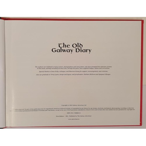 28 - R. 0'Gorman & T. Kenny. The Old Galway Diary. 2021 oblong folio. Illustrated Fine printing