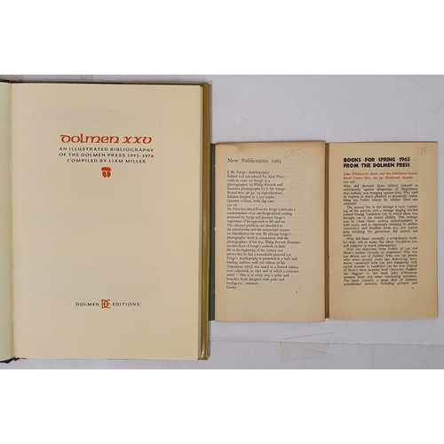 38 - Dolmen Press: Dolmen XXV,an illustrated bibliography of the Dolmen Press 1951-1976 compiled by Liam ... 