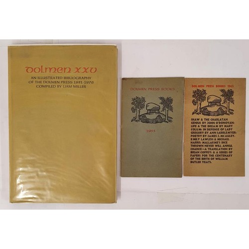 38 - Dolmen Press: Dolmen XXV,an illustrated bibliography of the Dolmen Press 1951-1976 compiled by Liam ... 