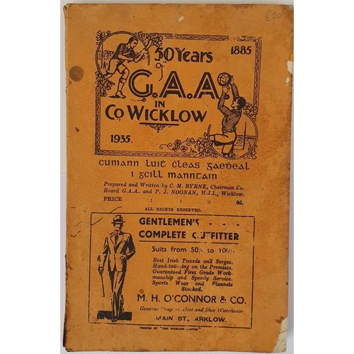 110 - GAA: 50 Years of GAA in County Wicklow, 1885-1935