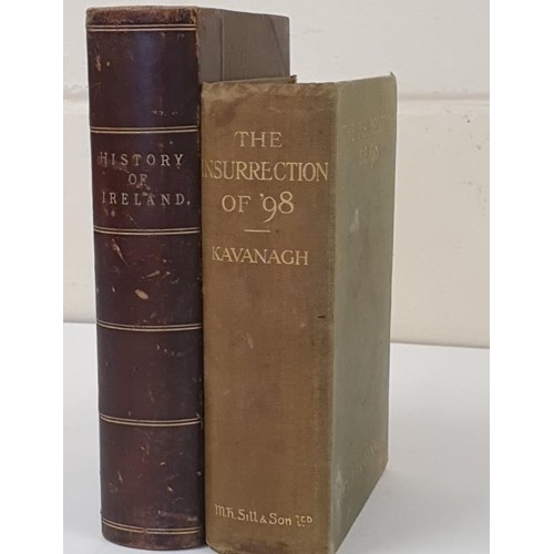 166 - John Mitchell. The History of Ireland. 1869. 2 volumes bound in one. Half calf and Rev. P.F. Kavanag... 