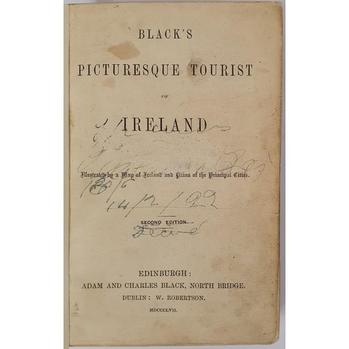 170 - Black’s Picturesque Tourist of Ireland. Second Edition. Edinburgh, Black. 1857. Original embos... 