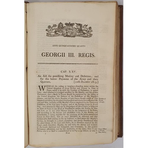 172 - Acts Printed in Dublin. 1813 - 1814: A Collection of the Public General Statutes Passed in Year of K... 