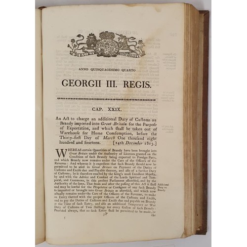 172 - Acts Printed in Dublin. 1813 - 1814: A Collection of the Public General Statutes Passed in Year of K... 