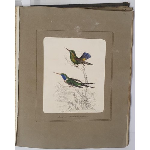 180 - Scrapbook, about 1838] Fine album with about 140 pages with pasted in original watercolours (includi... 