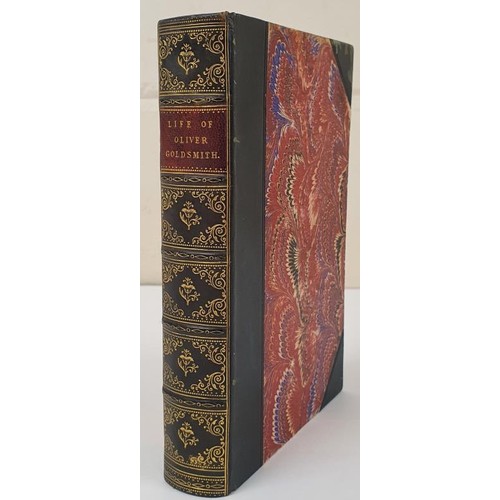 202 - The Life and Times of Oliver Goldsmith. 1890. Illustrated by Richard Doyle, Fine half calf, ornate g... 