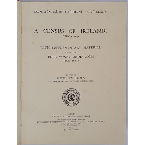 205 - A Census of Ireland circa 1659 with supplementary material from the Poll Money Ordinances 1660-1661.... 