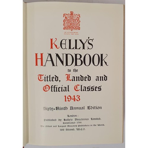 211 - Kelly's Handbook to the Titled, Landed and Official Classes 1943