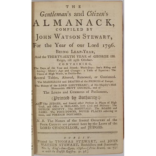 239 - The Gentleman's And Citizen's Almanack, Compiled by John Watson Stewart, For The Year Of Our Lord 17... 