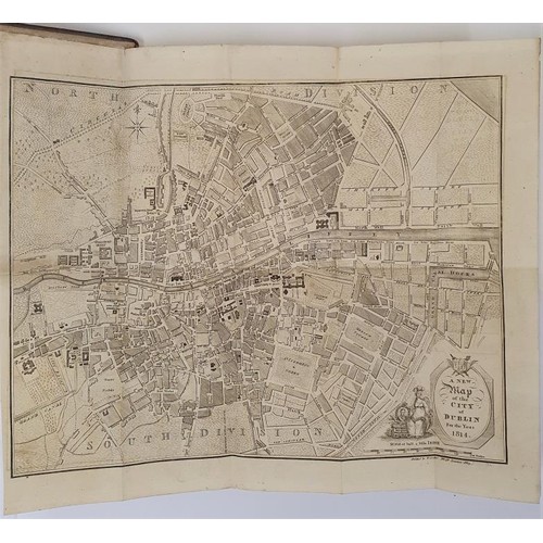 240 - J.W. Stewart. The Gentleman's and Citizen's Almanac for 1814. Fine folding map of City of Dublin. Co... 