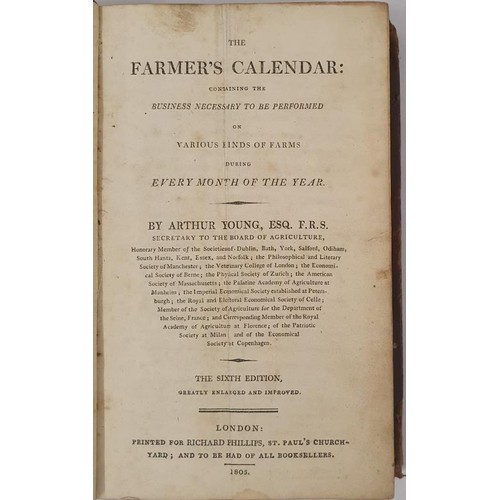 242 - Young, Arthur The Farmer’s Calendar: containing the business necessary to be performed on vari... 