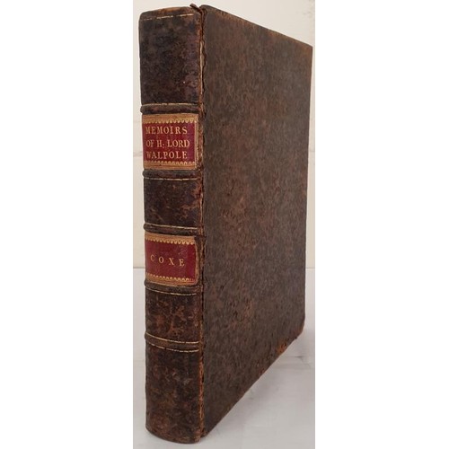 289 - Coxe, W. Memoirs of Horatio, Lord Walpole selected from his Correspondence & Papers .. with the ... 