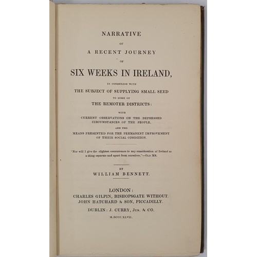 315 - Narrative of a Recent Journey of Six Weeks in Ireland, in Connexion with the Supplying Small Seed to... 