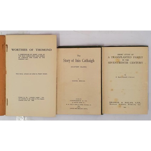 318 - Irish Interest: The Story of Inis Cathaigh by Daniel Mescasl,1902; Short Story of a Transplanted Fam... 