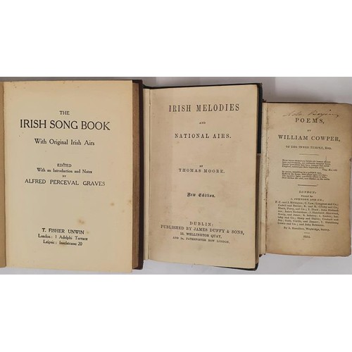 320 - William Cowper: The Poems of William Cowper, 1814; Thomas Moore: Irish Melodies and National Airs. c... 