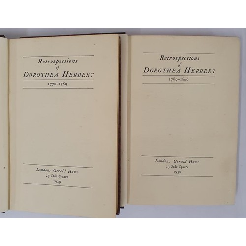 323 - Retrospections of Dorothea Herbert 1770-1789 Dorothea Herbert Published by Gerald Howe, 1929