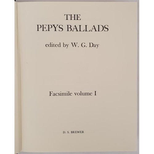 333 - 17th Century Ballad Sheets] The Pepys Ballads. Facsimiles, 5 quarto vols. complete edited by W. G. D... 