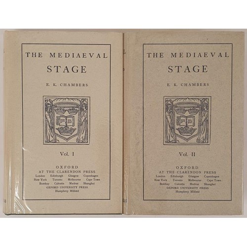 346 - Theatre, Medieval] Chambers, E. K. The Mediaeval Stage, 1925, 2 vols., as new in jackets. Exceptiona... 