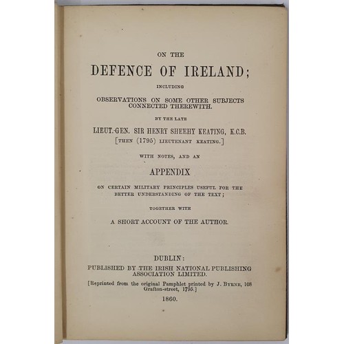 371 - On the Defence of Ireland including observations on some other aspects connected therewith by late S... 