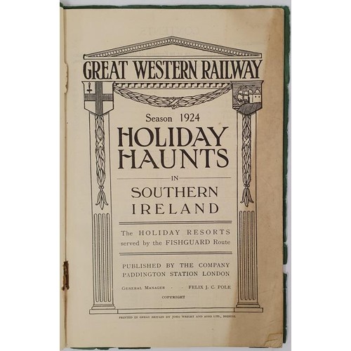 378 - Great Western Railway: Holiday Haunts in Southern Ireland, Season 1925. The Holiday Resorts served b... 