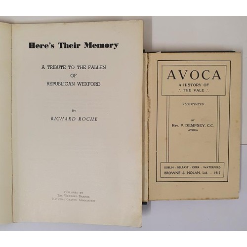 387 - Re.Dempsey. Avoca - A History of the Vale. 1912. 1st Illustrated Arklow history and Richard Roche. H... 