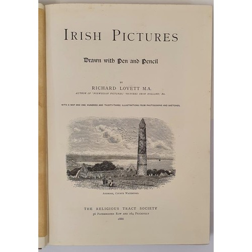 398 - Richard Lovett. Irish Pictures. 1888. 1st. Quarto Numerous fine plates. Fine copy with gilt decorati... 