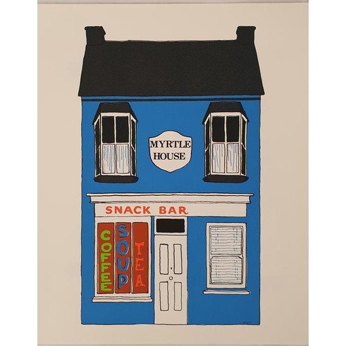 451 - Eight coloured screenprints by Dee Parfitt Ireland's Shop Fronts with the text booklet by Patrick Sh... 