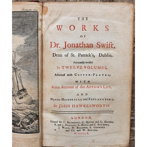 454 - Johnathan Swift; Dean of St Patrick's, Dublin The Works. The works, complete in 23 volumes. Publishe... 