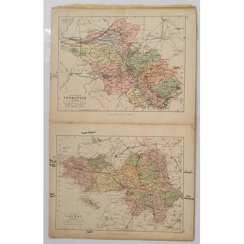 470 - Maps Collection of 33 coloured maps of Ireland and its Counties; Also a hand drawn map of Ireland sh... 