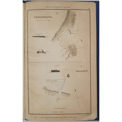 475 - [West Coast Maps] Report on Irish Fisheries for 1824. House of Commons, 1825. Maps of Ruaghley Pier;... 