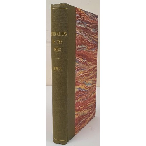 491 - Daniel Dewar. Observations on the Character, Customs and Superstitions of the Irish. 1812. 1st.