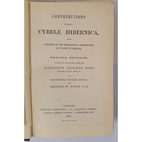 493 - N. Colgan & R. Scully. Contributions Towards a Cybele Hibernica. 1898. Fine folding coloured map... 