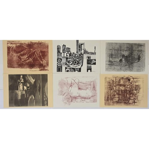 514 - George Campbell RHA and Arthur Armstrong, Eight Reproductions by two Irish artists printed and publi... 