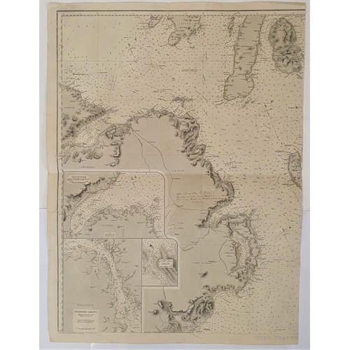 524 - Sea Chart. Strangford - Donegal Coast, Belfast/Larne Lough and Strangford Narrows. 1884. Size 26-20 ... 