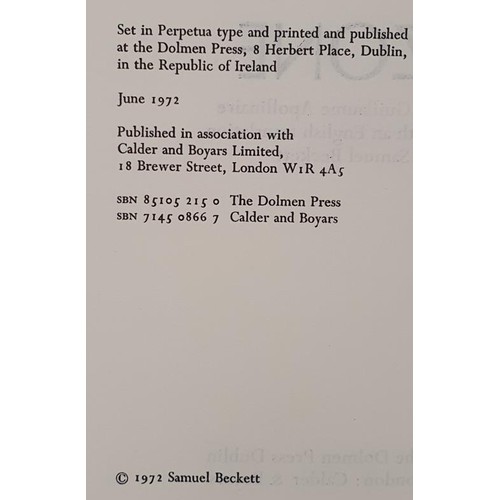 548 - Zone APOLLINAIRE, GUILLAUME with an English Translation By Samuel Beckett Published by The Dolmen Pr... 