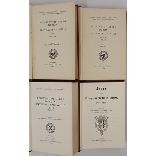 553 - Index to the Prerogative Wills of Ireland 1536-1810 edited by Sir Arthur Vicars. Genealogical Publis... 